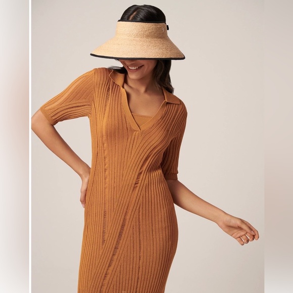 Helen Kaminski Accessories - Helen Kaminski Tan Straw Visor
